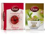 GTEE Green Tea Bags - Ginseng & Hibiscus Tea Bags, 25 Tea bags (Pack of 2)