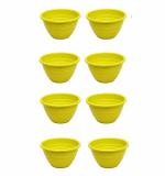 NOVICZ Garden Plant Pot Indoor Outdoor Yellow 8 Pcs Pack 20 cm x 12 cm x 9 cm