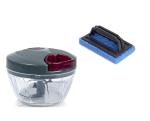 Blue Wonder Vegetables Plastic Dori Chopper With Cleaning Home and Office Tile Brush and (Multicolour, Pack of 2)