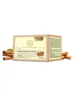 Khadi Natural Sandalwood Handmade Herbal Soap | Bathing Soap | With Essential Oils | Paraben Free | Value Pack Of 8 (125gx8) (1000 gm)