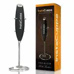 Instacuppa Milk Frother For Coffee - Handheld Battery-Operated Electric Milk And Coffee Frother, Black