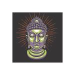 Random Printed Multicolor Gautam Buddha Art Canvas Painting