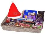 Food Library The Magic of Nature Christmas Chocolate Basket Hamper With Santa Cap Bars, 200 G (Pack Of 2)