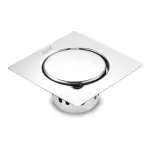 Ruhe Full Moon Square Floor Drain Trap/Jali | 304-Grade Stainless Steel Drain Jali | 5 x 5 inches | Floor Drain with Cockroach Trap/Jali