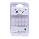 Trendy Look 24Pcs Press on nails Fake Pure Color Tip Sticker with Glue - F-01