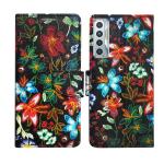 A D Enterprises Black Pattern Flip Cover for Tecno Camon 17 | Magnetic Case | Shock Absorbent | Flip Cover Tecno Camon 17