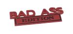 Incognito Badass Edition Emblem Sticker for Cars, Bikes, Laptops etc (Red Black)