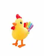 Tickles Polyester Chicken Animal Cute Rooster Plushie Lightweight Soft Toy 25 cm 1 Month and Up