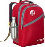 Alico Red Polyester Waterproof Large Laptop Backpack Casual 35L