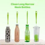 Adore Duece Long Handled Nylon Baby Bottle Cleaning Brush Kit Pack of 2- Green