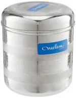 Neelam Silver Stainless Steel Srdb019D 19 22G Diamond Russian Deep Dabba, 8800 Ml