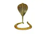 Jag Mohan Yogesh Brass Yellow Naag Devta God Idol (H - 24Cm X W - 21Cm X L - 6Cm)