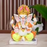 VIVARS CRAFT Marble Dust Lord Ganesha Statue