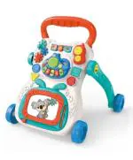 MT HUB Multifunctional Plastic 3 in 1 with Drawing Board and Water Tank Baby Walker Musical Push Walker Early Learning Car