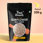 True Elements Sunflower Seeds 250g - Raw| Healthy Snacks| High in Vitamin, Fibre & Protein