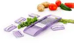 Skymoon Kitchenware Plastic 6 in 1 Multi Purpose Vegetable Slicer Grater (Multicolor)