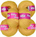 M.G Enterprise yarn, Baby wool quince Mustard Pack of 10 pc 25 gm each