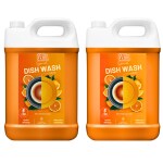 BLISS & BLUSH Dish wash Liquid orange 10Liter With Lime Fragrance, Leaves No Residue, Grease Cleaner For Utensils, Dish Wash Liquid Kitchen Soap