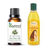 KAZIMA Tea Tree Oil And Almond Herbal Hair Oil (Combo Of 2)