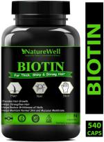 Naturewell Biotin Maximum Strength For Hair Skin And Nails-10000 Mcg, 540 Capsules