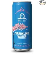 Malaki Sparkling Natural Mineral Water 250 ml Each| Pack of 12| Premium Carbonated Water | Zero Sugar | Zero Calories | 100% Natural Drink| Mixer | Beverage