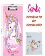 POSSHE Cartoon Clipboard Combo: Senior & Junior Exam Pads With Pencil Kit(Set of 2, Multicolor) Ideal for All Students