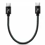 Wayona USB C to USB C 65W Short Powerbank fast charging cable compatible for Samsung Galaxy S22 S20FE 2022 S21 Ultra, S20/S10, Note 20/10, M31, M51, M33 5G, A51, A71Realme X7, Narzo, Nokia 8/8.3/5.4 (Black, 0.25M)