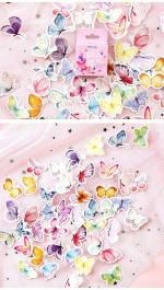 iDream Cute Butterfly Creative Stationery DIY Adhesive Stickers for Kids Diary Photo Albums Scrapbooking (Set of 45)