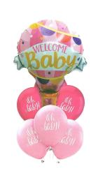 My Party Suppliers Baby Shower Girl Welcome Theme Foil Balloon set