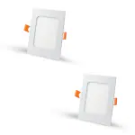 D'Mak LED Square False Ceiling Conceal Panel Light for POP Warm White (22Wattt, 2)