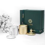 Llum 2 pc Soy Wax Scented Candle Gift Set - Tuberose & Royal Oud | Diwali Gift | Luxury Home Decor