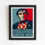 Yuckquee Mogambo Khush Hua Framed Poster with Acrylic Glass (Size: 10 Inch X 13 Inch)