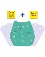 BEAUTIQ BABY COLLECTIONS CHARMING STARS Reusable Baby Cloth Diaper with Insert Nappy Liner Pad - Free Size (Pack of 5)