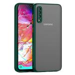 INDIACASE Samsung Galaxy A70 Green Translucent, Shockproof, Hard Back Cover