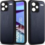 Excelsior Premium PU Leather Back case Cover with 360 Degree Full Body Protection | Shockproof for Xiaomi Redmi Note 13 Pro Plus 5G (Blue)