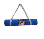 MEGA PLAY YOGA MAT, (4mm) BLUE with carry strap