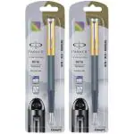 Parker Beta Premium Fountain Pen Chrome Trim Gold Pack of 2