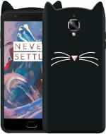 Xykos Black Mobile Back Cover for OnePlus 3T