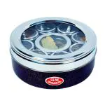 GANGAMETAL 9 In 1 Spice Box Stainless Steel | Masala Dabba Steel Masala Box For Kitchen| Masala Dani For Kitchen See Through Lid 9 Containers 9 Piece Spice Set (Stainless Steel)