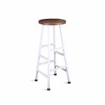 YMM DECOR Palatail Bar Stool/Chair with Wooden top,Dining Table Stool/Seat/Chairs/ Wooden stools for Kitchen, Cafe, Bars.