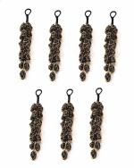 PANAKUMUS Pack of 7 Black Tourmaline Rough Chunks Vastu Correction Yin Yang Door Hanging for Protection from Negative Energy & Evil Eyes (Black Tourmaline) (7)