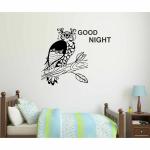 Wallzone Black Vinyl Good Night Qoutes Wallsticker, 50 X 60 Cm