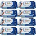 BABY SENSE 80N Usable Premium Baby Wipes with Almond Oil (80 Wipes per Pack)(PACK OF 9)