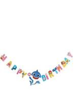 Hippity Hop Multicolor Baby Shark Birthday Party Banner Supplies Decorations