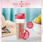 Tupperware Quick Shake Gen 2 Red and White Plastic Shaker 680ml 1 Piece