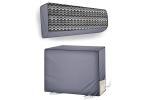 The Furnishing Tree Daikin FTKL35 1 Ton Grey Symmetric PVC Indoor and Outdoor Split AC Cover Set (24.1 x 82.5 x 1 cm) (TFT_Split_Daikin48_In1_Out1_Grey_N87)