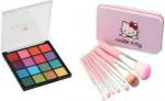 Lenon Beauty Hilary Rhoda Mini Eye Shadow & Mini 7 Piece Makeup Brush Set (2 Items in the set) (2 Items in the set)