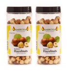 Ambrosia Lightly Roasted Kashmiri Hazelnuts 200g | Pack of 2
