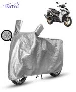 FABTEC Metallic SilverPolyester Scooty Body Cover For Yamaha Aerox 155
