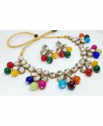 Jn Handicraft Alloy Green Jewel Set For Women